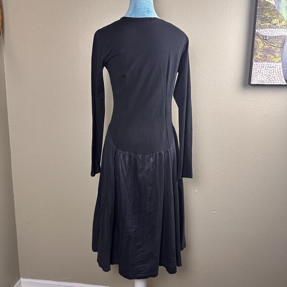 Luna Luz Dress Midi New w Tags Women S Cotton/Silk/Spandex, Black, Charcoal goth - Picture 5 of 11